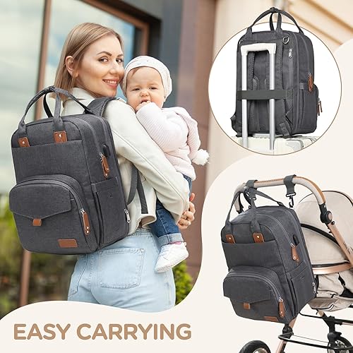 Qualyphant Extra Large Diaper Bag for Kids Expandable 35L Twin