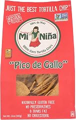 Tortilleria Mi Nina, Chip Tortilla White Corn Pico De Gallo, 12 Ounce