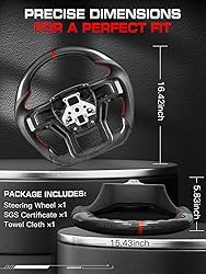 TESFEEL Carbon Fiber Steering Wheel for F-150
