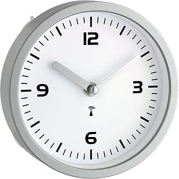 Amazon De Tfa 60 3502 Funk Badezimmeruhr Funkuhr Mit Hochster Genauigkeit 4 Grosse Saugnapfe