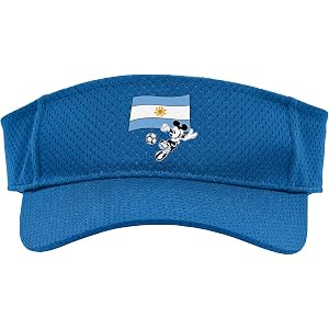 Disney Mickey Mouse Soccer Player Argentina Flag Sports Team Sport Sun Visor