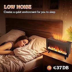 16" Freestanding Electric Fireplace Heater - Fire