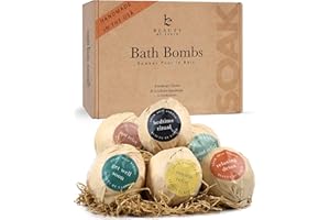 BEAUTY BY EARTH Bath Bombs Gift Set, USA Made with Organic & Natural Ingredients, Christmas Stocking Stuffers for Women & Men, Relaxing Spa Gifts, Wife Stocking Stuffers