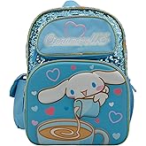 AI ACCESSORY INNOVATIONS Sanrio’s Hello Kitty Backpack for Girls, 16 Inch Cinnamoroll, Kawaii School Bag with Flip Sequins & 3D Molded Front Pocket, Blue