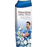 Navratna Cool Talc Powder with Mint Fresh Cooling | Sweat Absorbing & Refreshing Body Powder with Fragrance | Soothing Talcum
