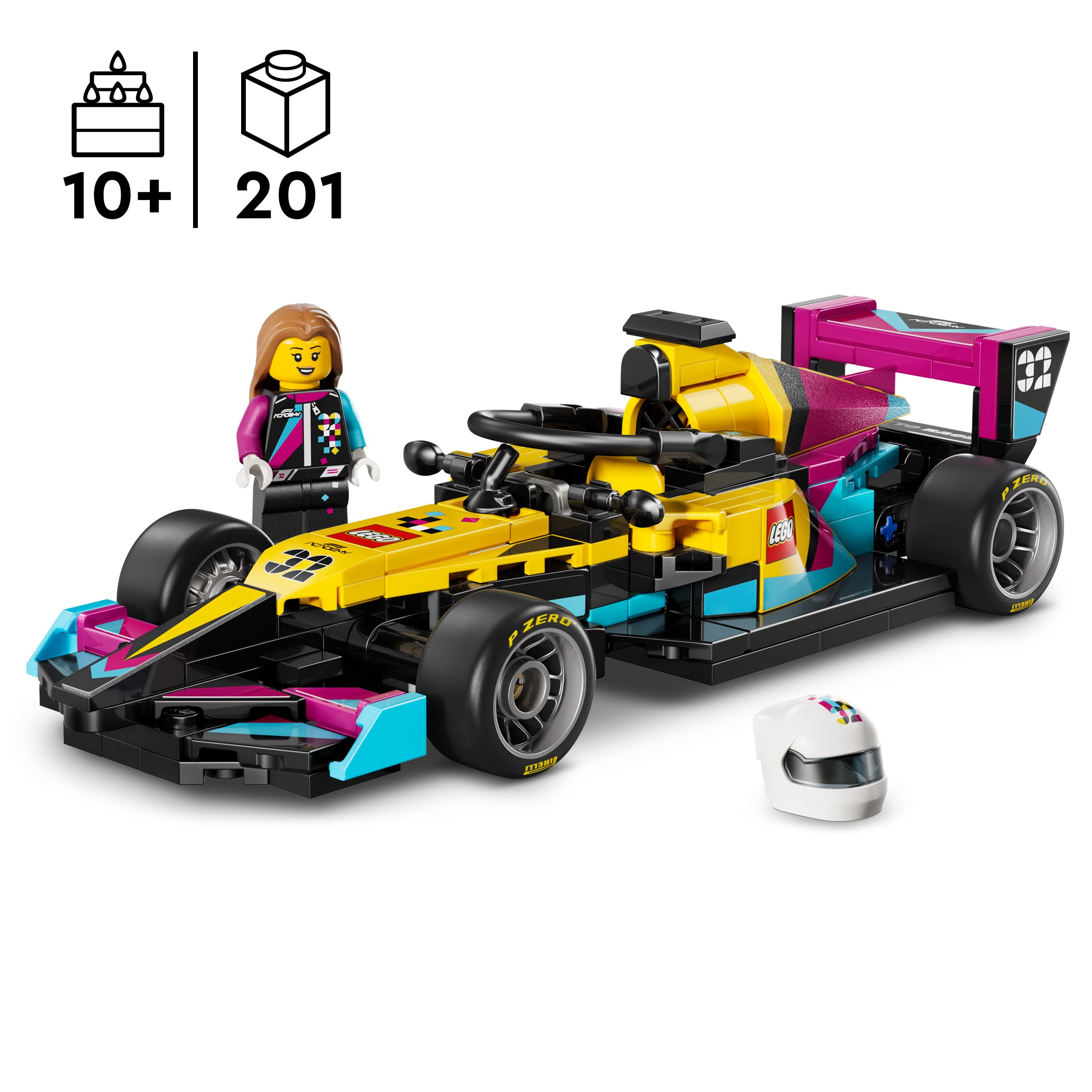 LEGO Speed Champions F1 ACADEMY Rennwagen - Spielzeug Modellauto - Mit Formel 1 Rennfahrerin Minifigur - Geschenk für Mädchen, Jungen & Erwachsene Fans ab 10 Jahren - 77258 2
