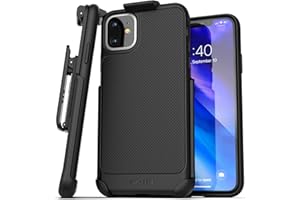 Encased iPhone 11 Belt Clip Case (Thin Armor) Slim Grip Cover with Holster - Black