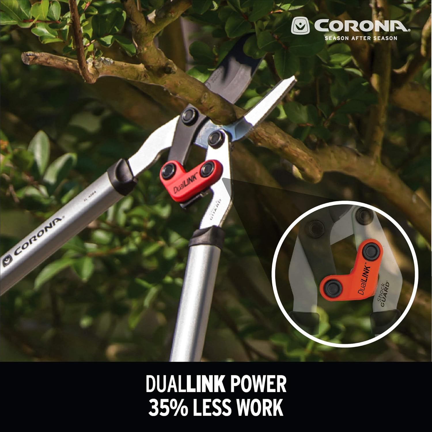Corona SL 4364 DualLINK with ComfortGEL Grip Extendable Heavy Duty Bypass Limb and Branch Lopper Cuts Up to 1-3/4” : Garden & Outdoor