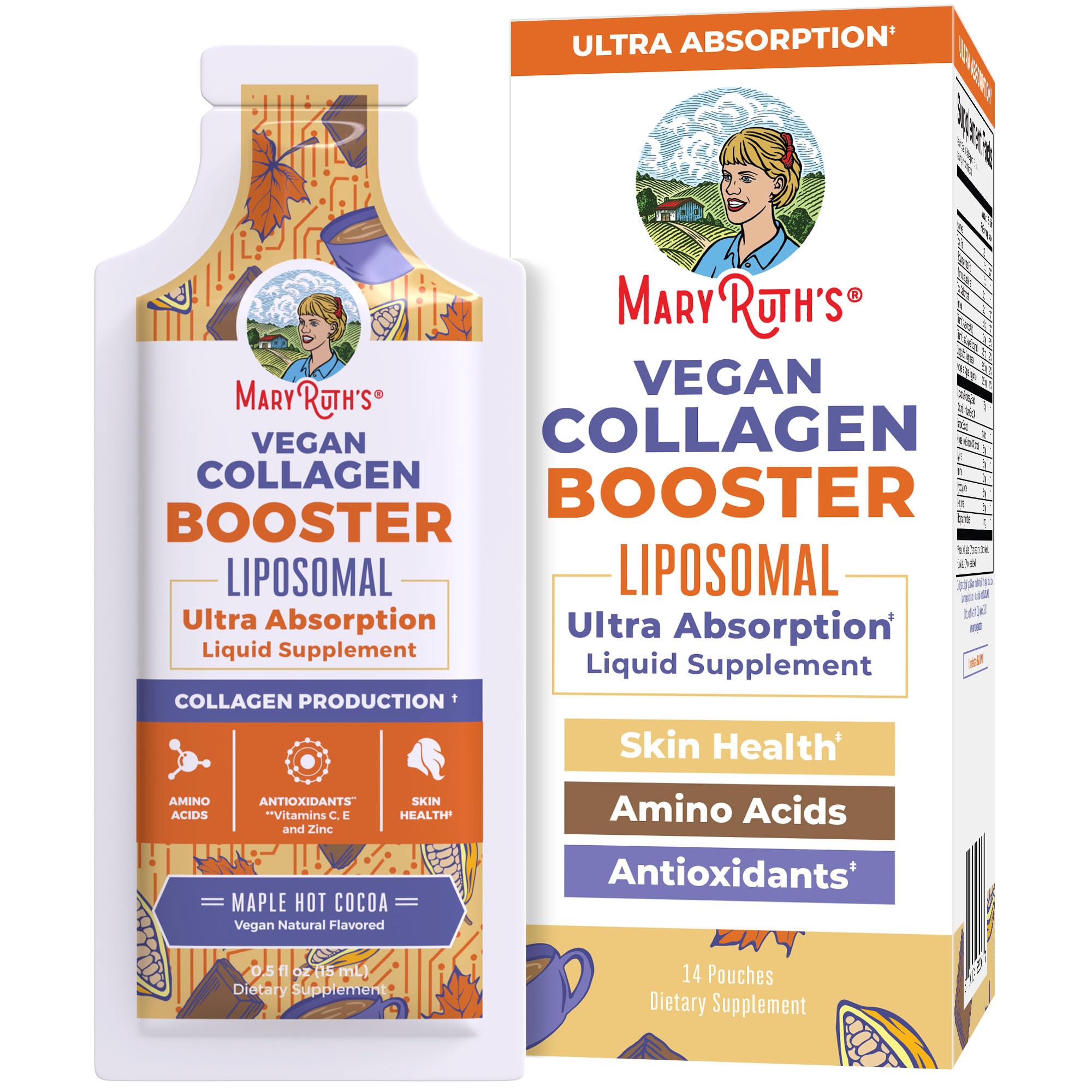 Vegan Collagen Booster Liposomal Pouches (Maple Hot Cocoa)