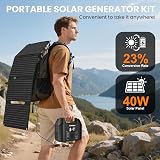 SinKeu 96Wh Portable Power Station with 40W Solar Panel LiFePO4 Backup Power view 3