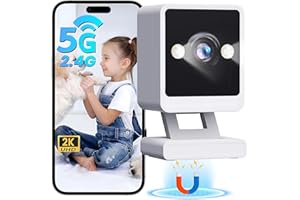 2026 Upgraded 2K Indoor Security Camera,5GHz&2.4GHz WiFi Camera for Pet/Dog/Baby/Nanny,Cloud & SD Card Storage,Color Night Vi