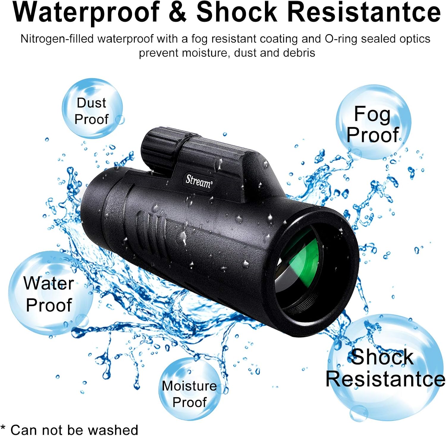 Monocular Telescope for Adults, H 10X 42 High Power Pocket Monocular Starscope, Handheld Telescope with Mobile Phone Adapter and Tripod, Fit for Hiking Hunting Bird Watching Camping - Image 3