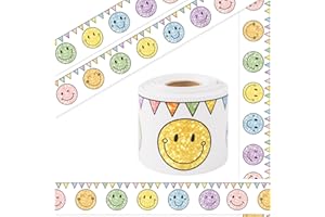 Boho Classroom Bulletin Border-Smiley Faces