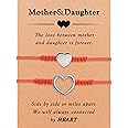 SmileBelle Mother Daughter Bracelets, Valentines Day Gifts for Mom from Daughter 2PCS Mommy and Me Bracelets Handmade Red String Bracelets as Protection Bracelets Granddaughter Valentines Gifts