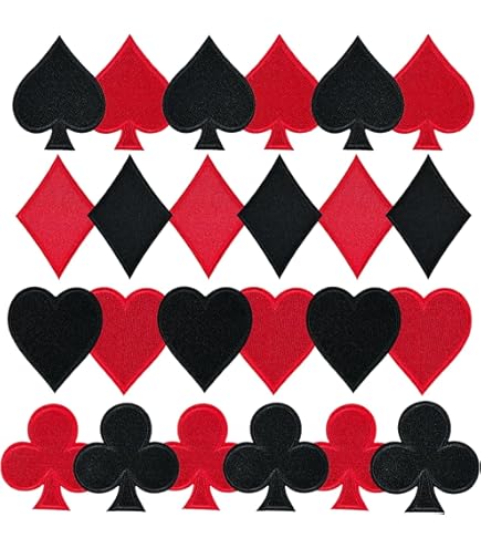 Card Badges - Clubs, Hearts, Diamonds & Spades | E&M Greenfield - Foto 9