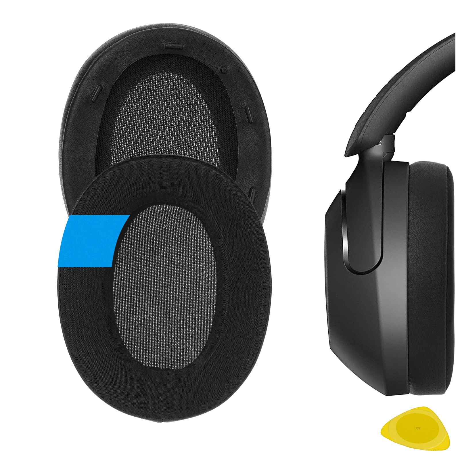 Geekria Sport Cooling-Gel Replacement Ear Pads for SONY WH-XB910N Headphones Ear Cushions, Repair Parts (Black)