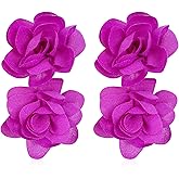 Just Follow Big Flower Drop Earrings for Women Long Fabric Floral Dangle Earrings Bohemian Exaggerated Statement