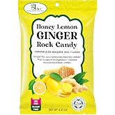 GT Honey Lemon Ginger Rock Candy, 4.41 Ounce Bag, 1 Pack