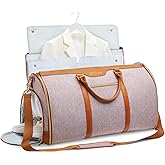 Garment Bag for Travel, Convertible Carry-On Duffel with Shoe Compartment, Waterproof & Wrinkle-Free Suit Carrier for Business Trips & Weekend Getaways, Foldable & Lightweight