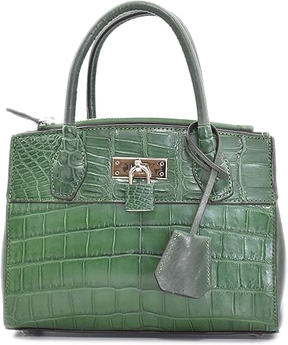Amazon クロコダイル 本革 ハンドバッグ レディース ワニ革 ショルダー 2way 鰐 小さい ミニバッグ プレゼント ギフト 婦人 鞄 軽量 リアルレザー 長財布 入る キプロス 財布