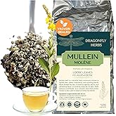 Dragonfly Herbs Organic Mullein Leaf, 250g Loose Leaves, Premium Herbal Tea, Caffeine-Free, Cut Sifted, Verbascum Thapsus, Te