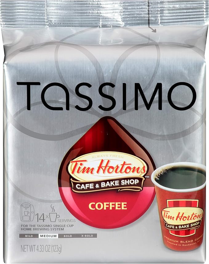 Tassimo Tim Hortons Coffee Regular, 14 TDiscs for 14 Servings Amazon