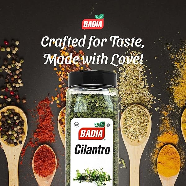 BADIA CILANTRO FLAKES, 3.5 OZ – BRIGHT CITRUS HERB, DRIED CILANTRO LEAF FOR CONVENIENT USE, GLUTEN FREE