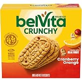 belVita Breakfast Bars Biscuits, Cranberry Orange, 5 Packs | 6 Biscuits Per Pack, Made with Real Fruit, No High Fructose Corn Syrup, Artificial Flavors, Colors or Sweeteners