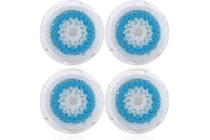 CONVELIFE Facial Cleansing Brush Heads, Replacement Brush Heads, 4 Pack, Deep Pore Cleansing, Oil Removal, Sensitive Skin
