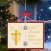 Bible Christmas Ornaments for Christmas Tree, Wooden Bible Verse Ornament, Spiritual Faith Ornament Hanging Decoration for Home, Church, Ranch, Unique Gift for Friends, Family, Pastor, Christian
