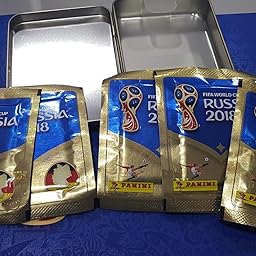 Panini - Mundial Rusia 2018 Caja metálica con 5 sobres (25 stickers): Amazon.es: Juguetes y juegos