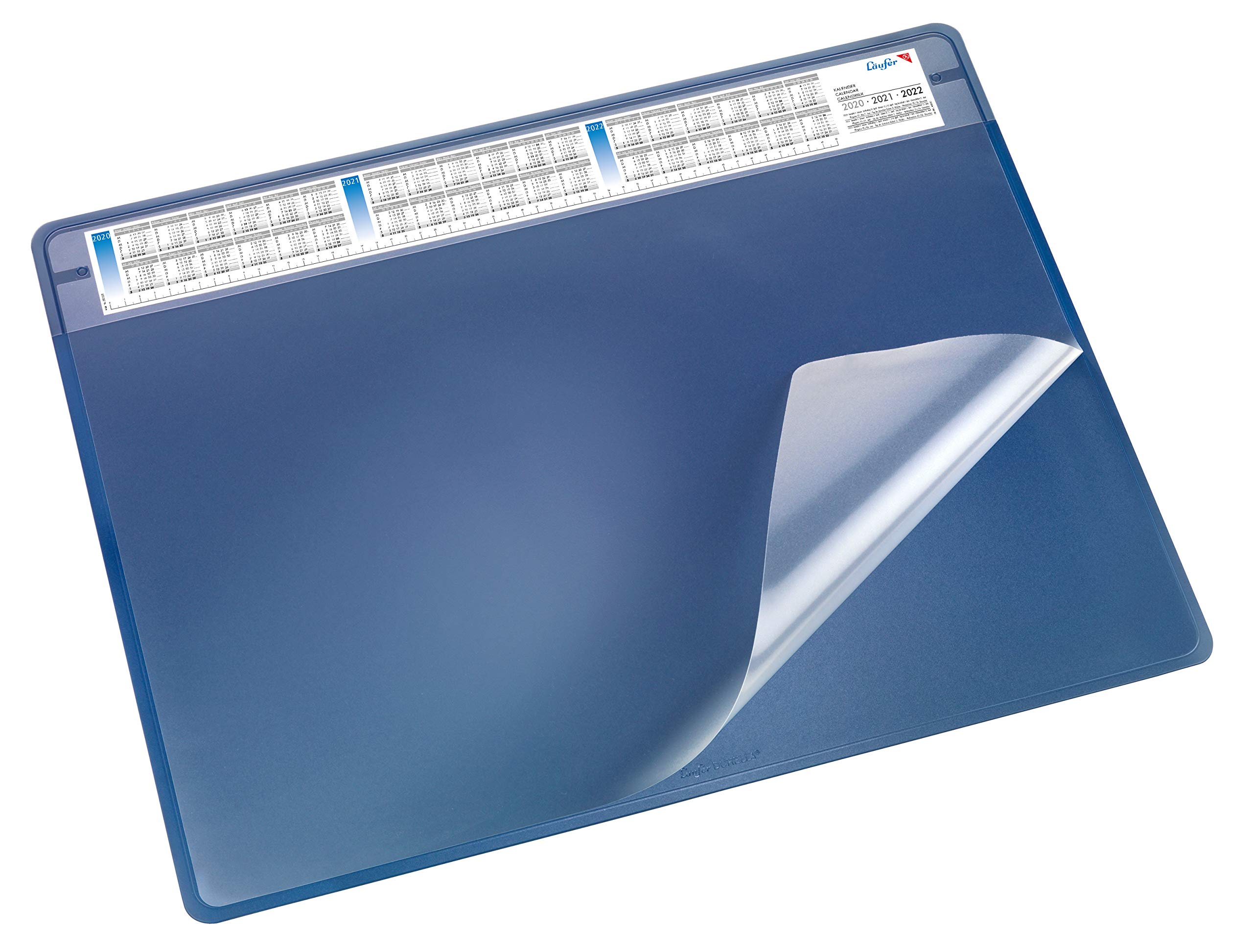 Läufer Durella 47605 Desk Pad Soft with Calendar, 65 x 50 cm Blue