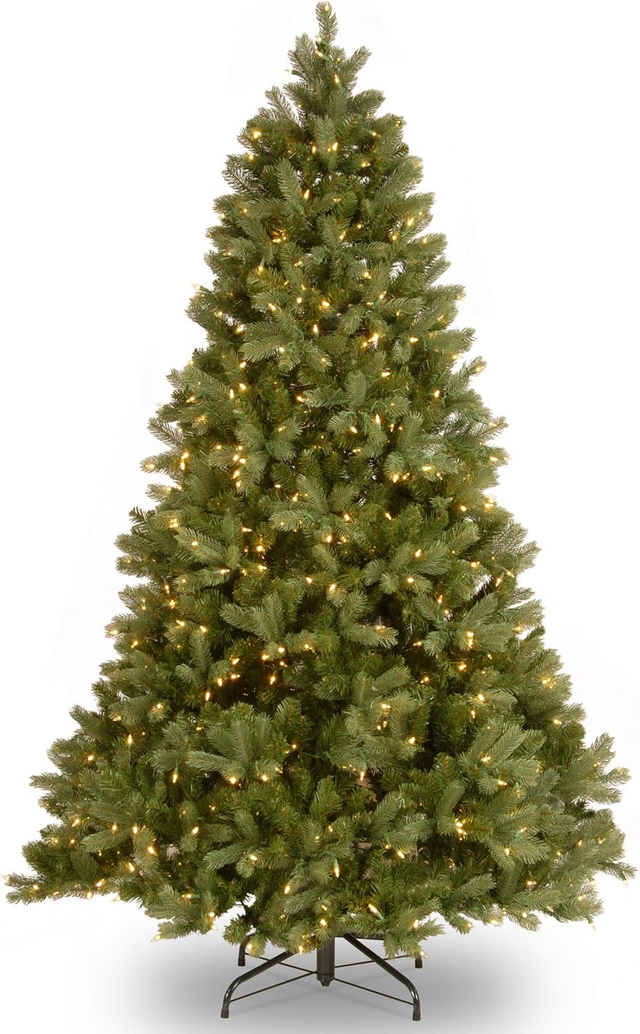 Trees - National Tree Company Pre-lit 'Feel Real' Artificial Full Downswept Christmas Tree, Green, Douglas Fir, White Lights, Includes Stand, 7 feet