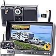 Wireless Backup Camera for RV, 7 Inch Dual Camera System with Front Cam, 1080P HD, 360° Rotation, 32GB TF Card - Compatible with Furrion Pre-Wired RV Camera for Trailers, Trucks & Campers