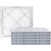 Amazon Basics 12x12x1 Air Filter 6-Pack, MERV 8 AC Furnace, Dust, Pet &amp; Allergen Control , Electrostatic (Actual Size: 11.75" x 11.75" x 0.75")