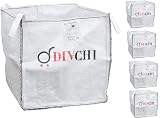 DIVCHI 5 Pack Bulk FIBC Sacks 1 Tonne Heavy Duty Open Top Dumpy 85cm view 1