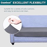 Granbest Premium Water-Repellent Sofa Seat Cushion Cover 2 Seater Light Grey view 3