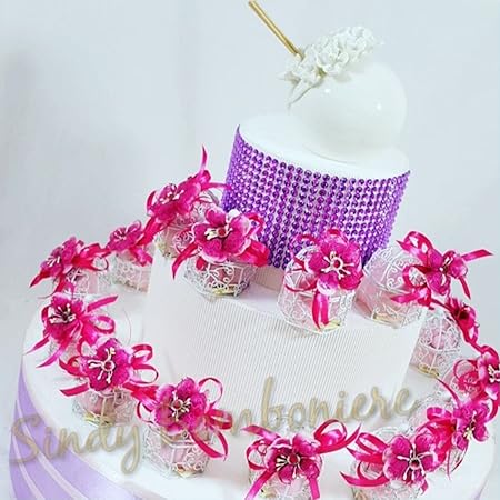 Gateau Bomboniere Avec Cages Fleurs Parfum Pour Anniversaire Naissance Bapteme Fille Torta Da 25 Bomboniere Centrale Amazon Fr Cuisine Maison
