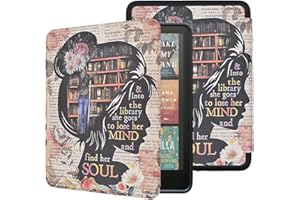 TPACC Case for All-New Kindle Paperwhite 12th Gen 2024 and Kindle Colorsoft Signature Edition, Book Lovers Gifts Lightweight PU Leather Protective Cover with Auto Sleep Wake Hand Strap