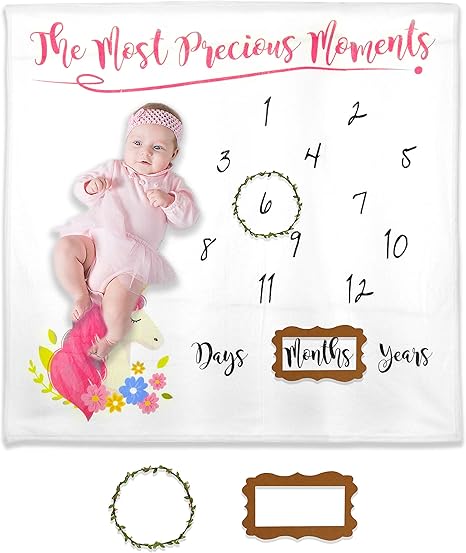unicorn milestone blanket