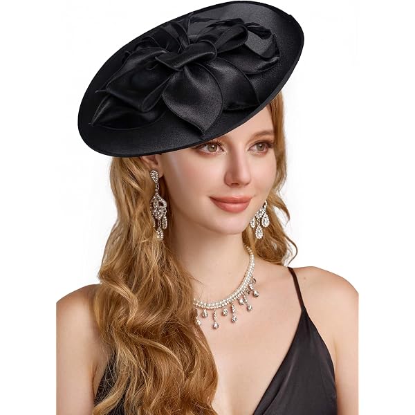 Poememgi Feather Sinamay Top Flower Fascinator Hat, Derby  display picture 1