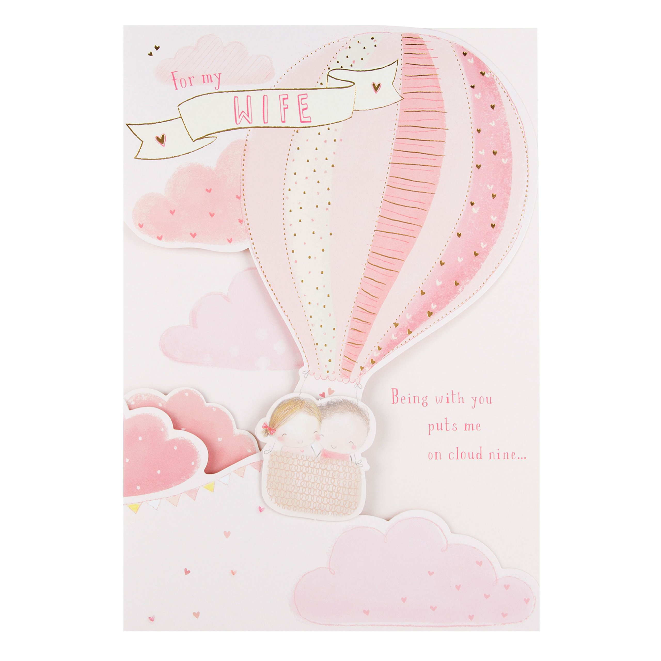 Hallmark Wife Birthday Card 'Cloud Nine' - Large