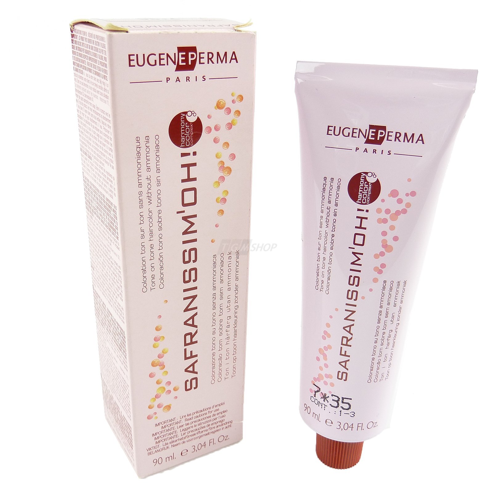 EUGENE PERMASafranissim'Oh 7.35 Caramel Tone on Tone Hair Color - Without Ammonia - 90ml