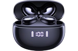 CAPOXO Wireless Earbuds Bluetooth Headphones 40Hrs Playtime with Wireless Charging Case&Dual LED Power Display, IPX7 Waterpro