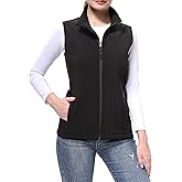 DAFENGEA Women Fleece Vest Outdoor Polar Soft Vest Sleevess Jackets Warm Sweater Outerwear with Zip Pockets for Fall Winter