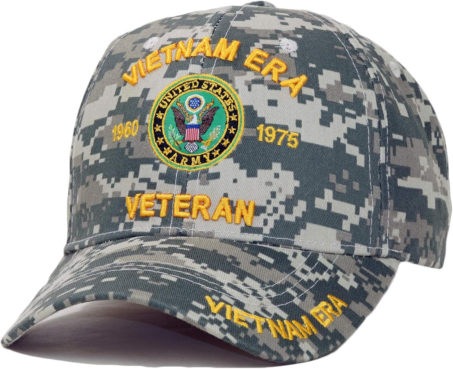 U.S. Military Official Licensed Embroidery Hat Army Camo Veteran Retired Baseball Cap (Vietnam