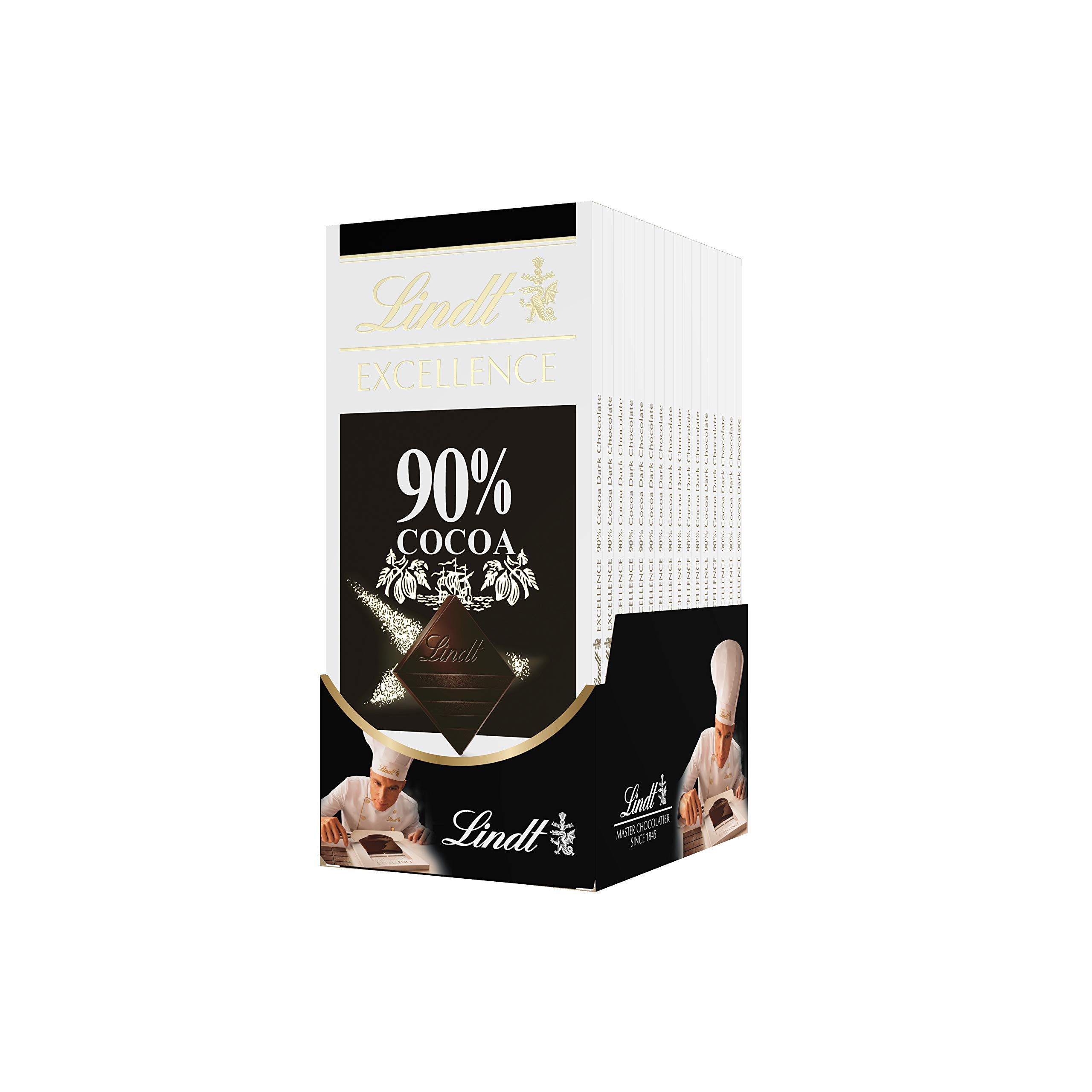 Lindt Excellence Bar, 90 Cocoa Supreme Dark Chocolate, Gluten Free, Great for Holiday Gifting Lindt Excellence Bar, 90 Cocoa Supreme Dark Chocolate, Gluten Free, Great for Holiday Gifting