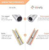 Wirefy 100pc Non Insulated Butt Connectors Kit 24-8 AWG Pure Copper Crimp Wire view 3
