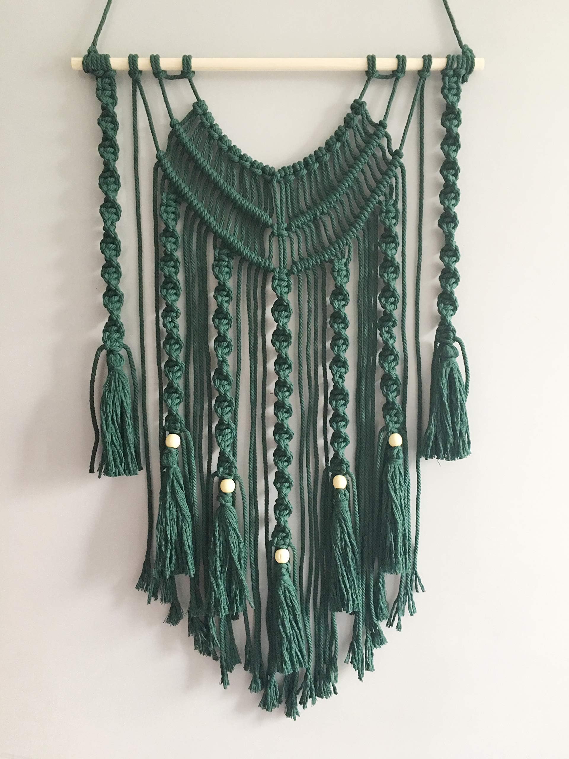 Youngeast Handmade Boho Macrame Wall Hanging Home Décor,15.7 x 24.5 Inches