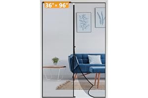 Yotache Screen Doors with Magnets Fits Door Size 36 x 96, Screen Size 38" x 97" Heavy Duty Screen Door Enjoy Fresh Air Black